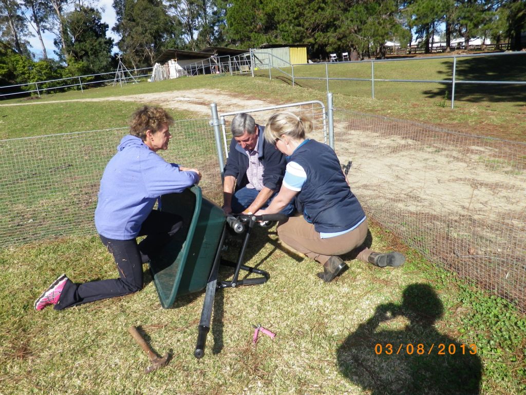 Fixing the wheelbarrow